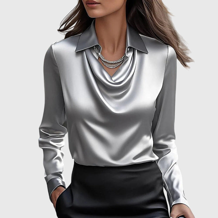 Brooklyn™ | Elegant Blouse Silver