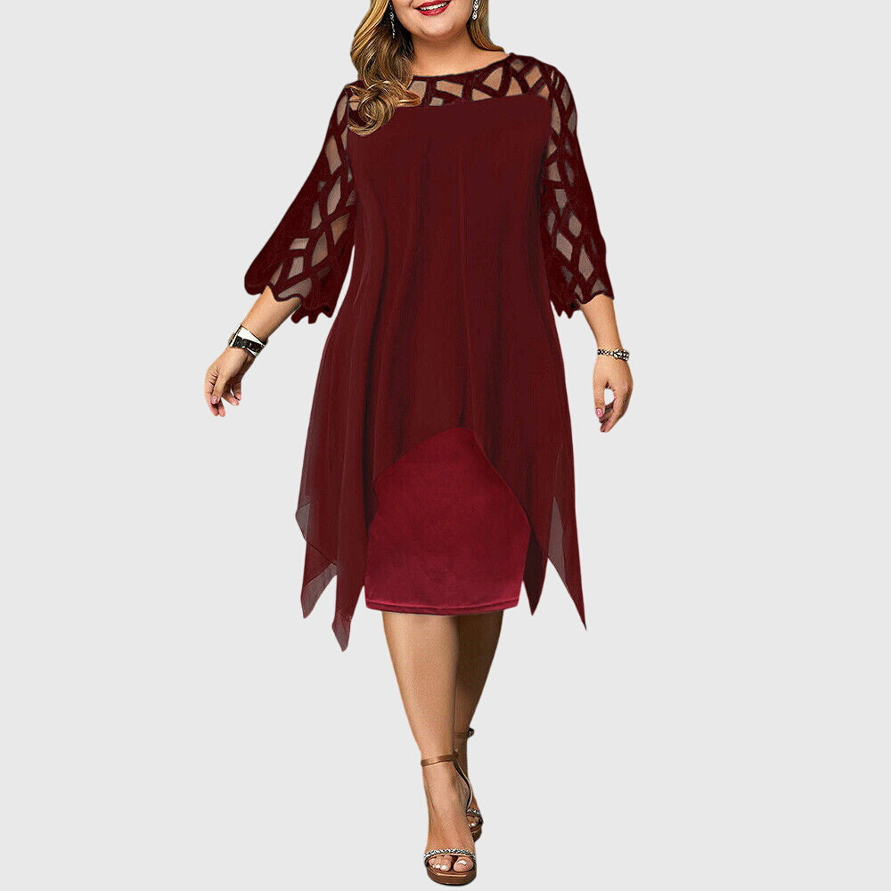 Juliana | Chic Dress Red Wine