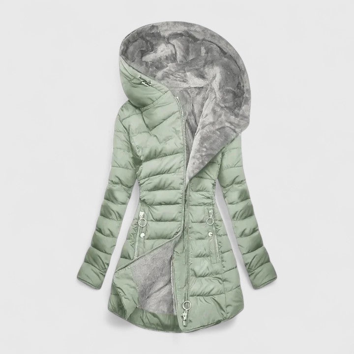 Cassiora | Comfortable Coat Light Green
