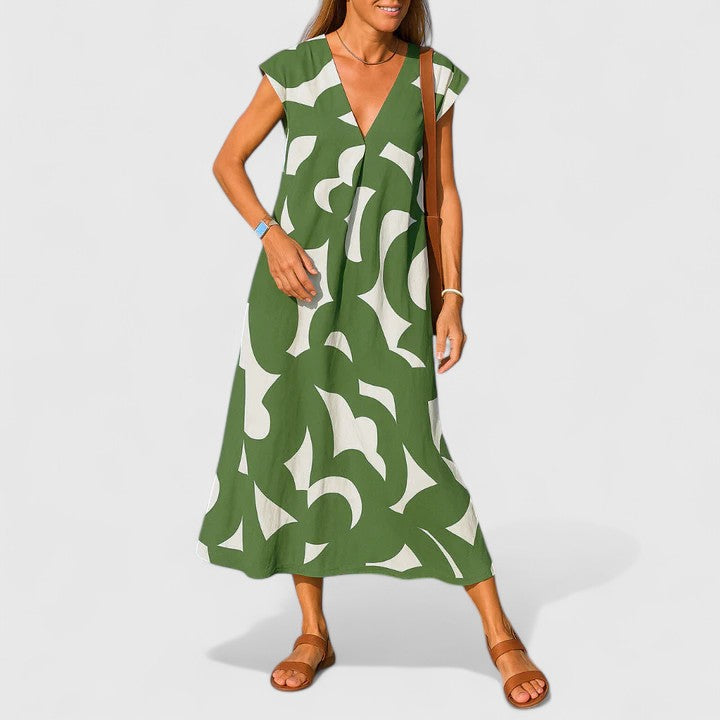 Lysandra | Sophisticated Maxi Dress Green