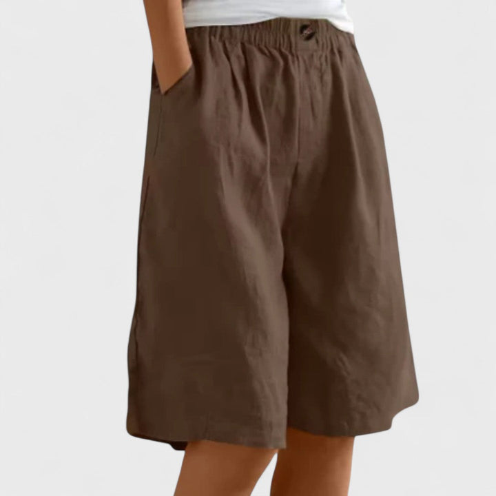 Katy | Elegant Shorts Brown
