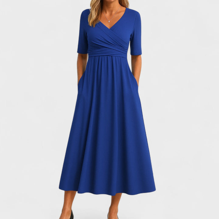 Phoebe | Elegant Midi Dress Blue