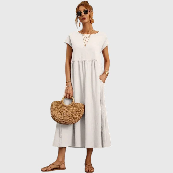 Fenella | Comfortable Midi Dress White