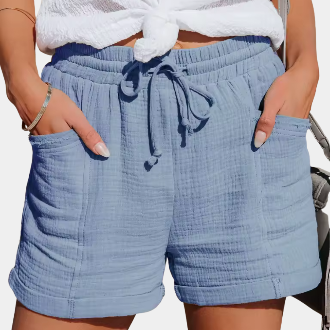 Maya | Elegant Women's Shorts Blue
