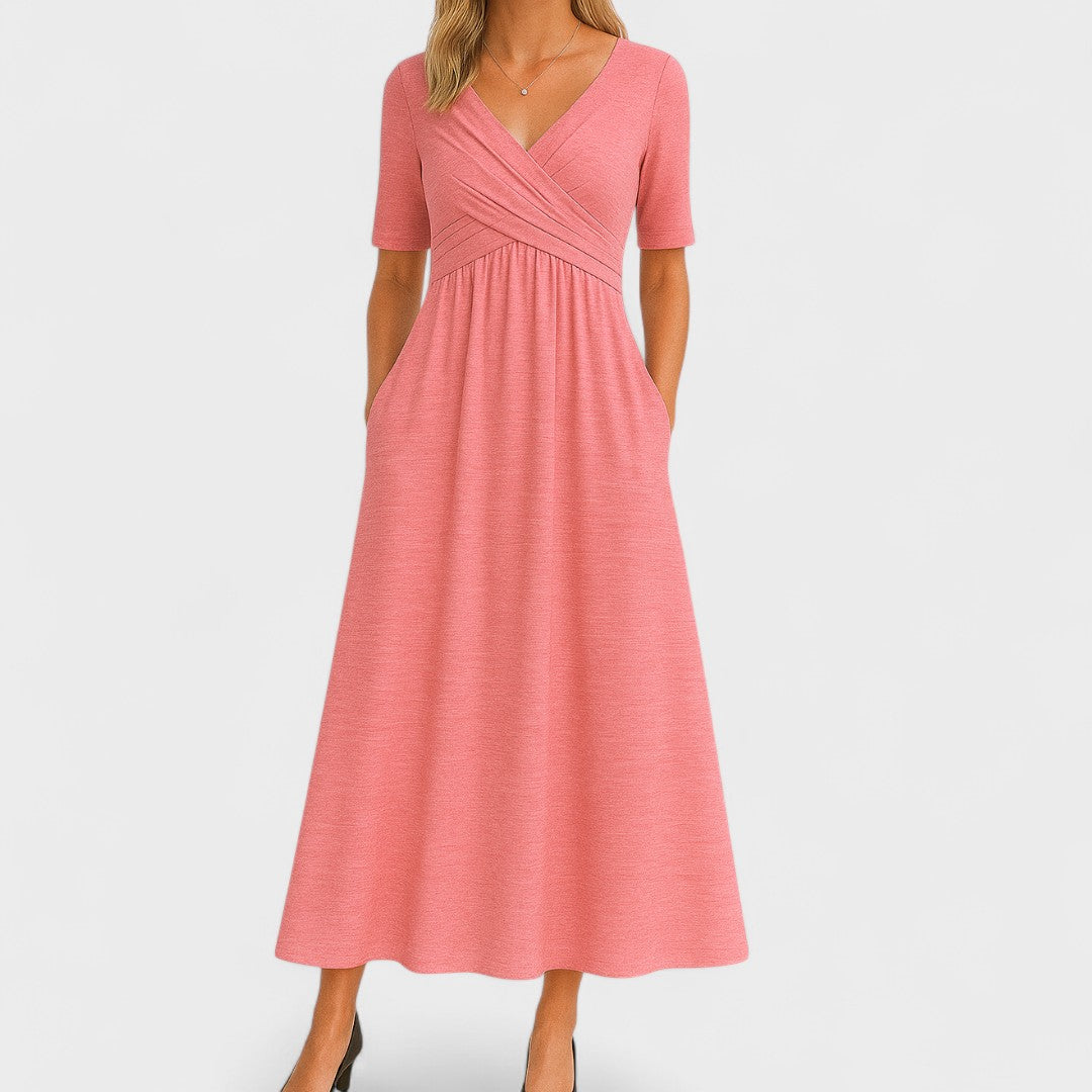 Phoebe | Elegant Midi Dress Pink