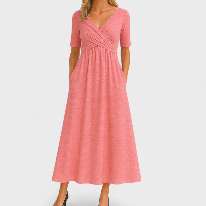 Phoebe | Elegant Midi Dress Pink