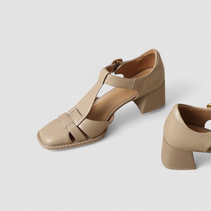 Elyxiana | Orthopedic T-Strap Block Heels