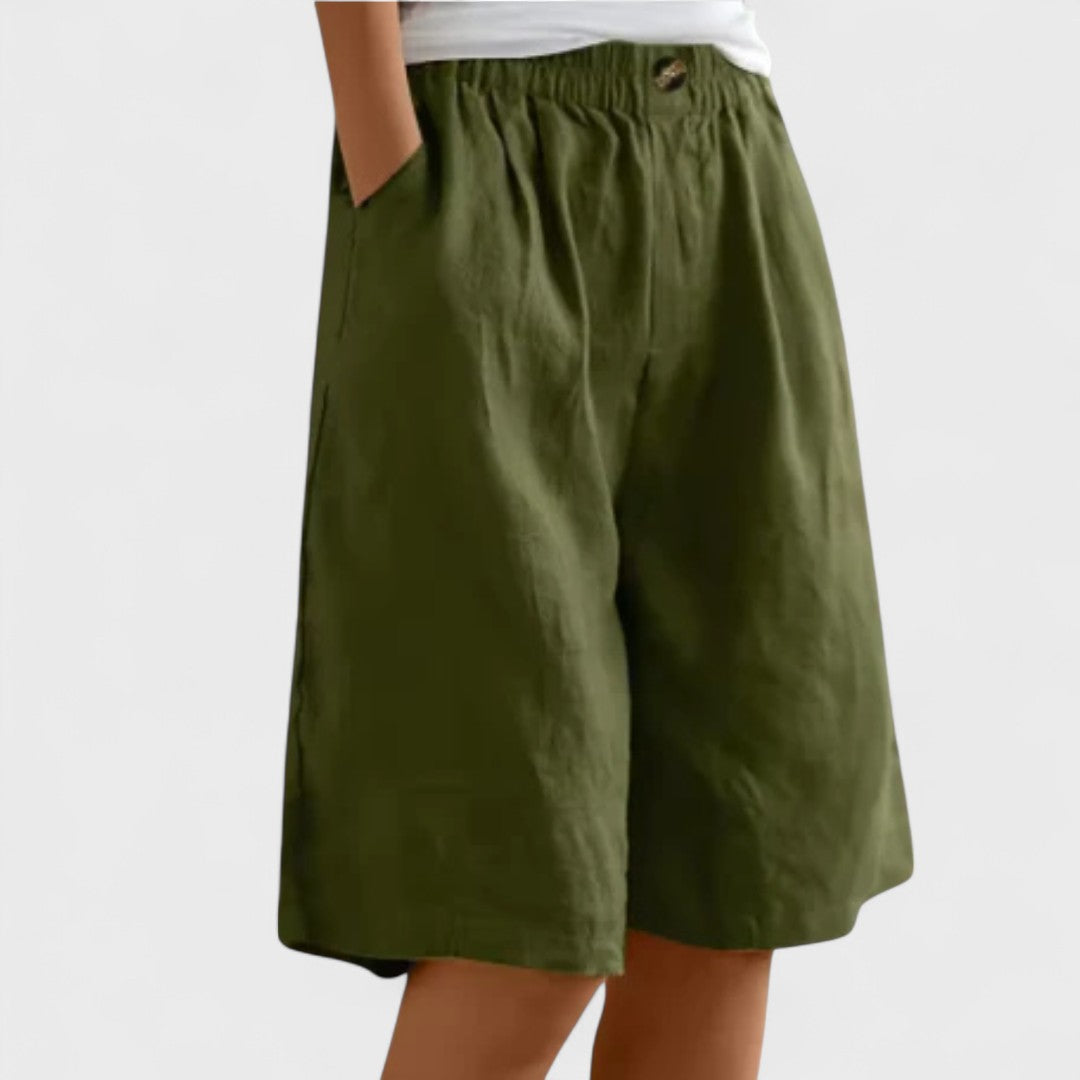 Katy | Elegant Shorts Army Green