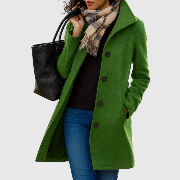 Scarlethia | Sophisticated Coat Moss Green