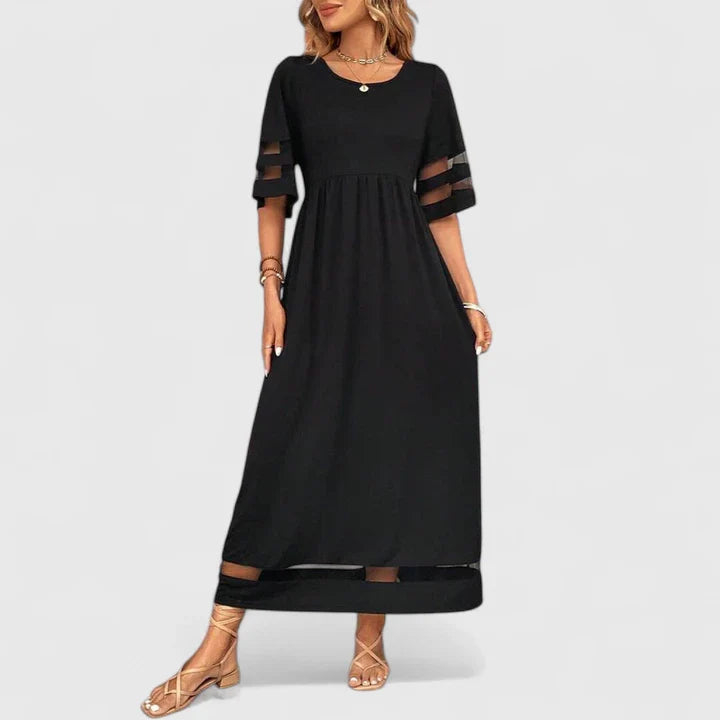 Delymarina | Elegant Midi Dress Black