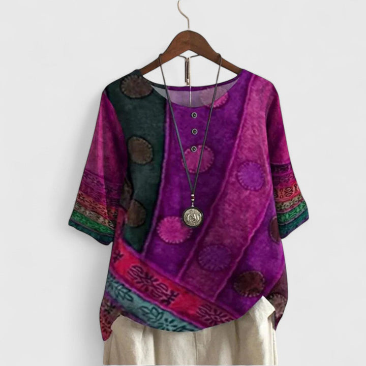 Auralie | Elegant Boho Top Purple