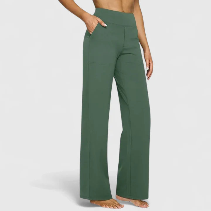 Jasmynne | Comfortable Pants Dark Green