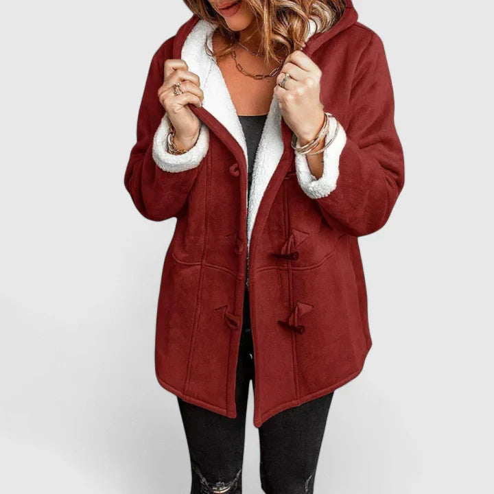 Ziah | Comfortable Coat Burgundy