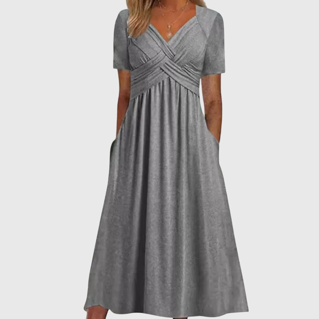 Amanda - Flattering Dress Gray