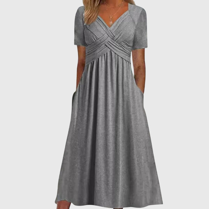 Amanda - Flattering Dress Gray