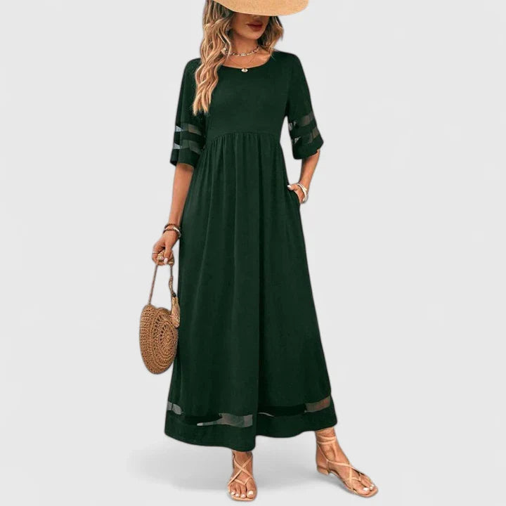 Delymarina | Elegant Midi Dress Green