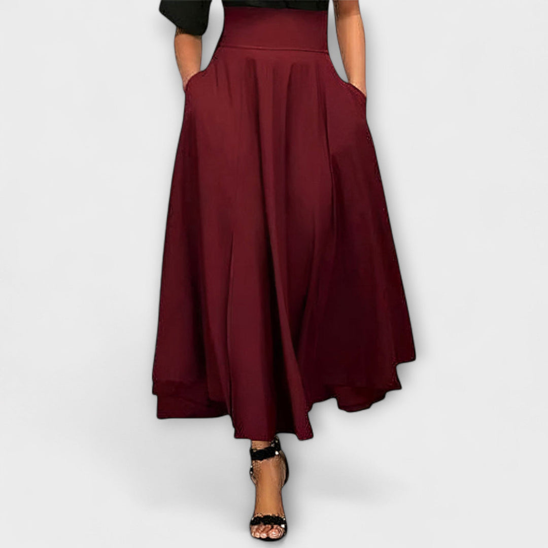 Lariss | Elegant Maxi Skirt Red