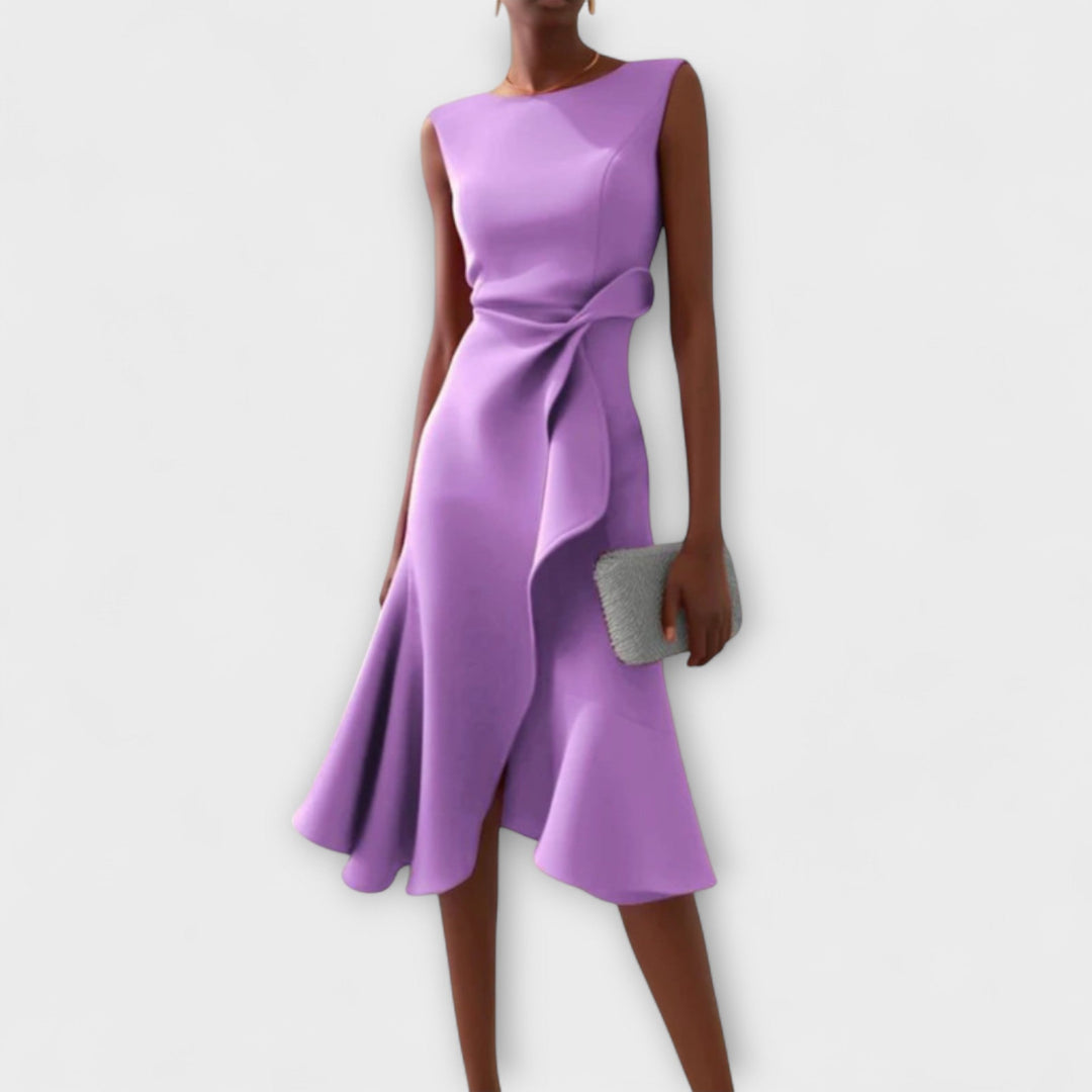 Darlene | Sophisticated Midi Dress Purple