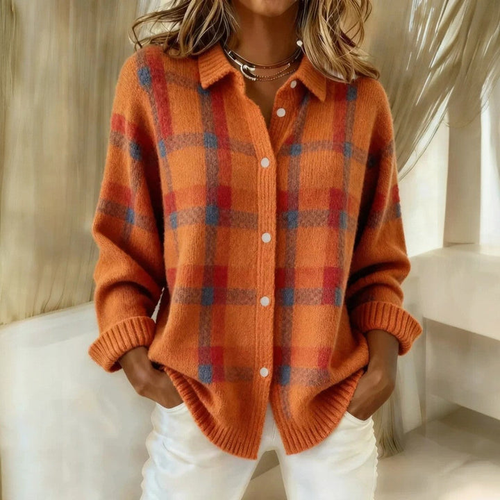 Evelyn | Classic Striped Sweater Orange