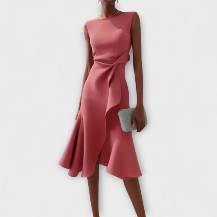 Darlene | Sophisticated Midi Dress Pink