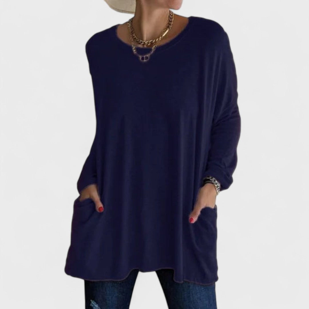 Emmarie | Comfortable Top Dark Blue