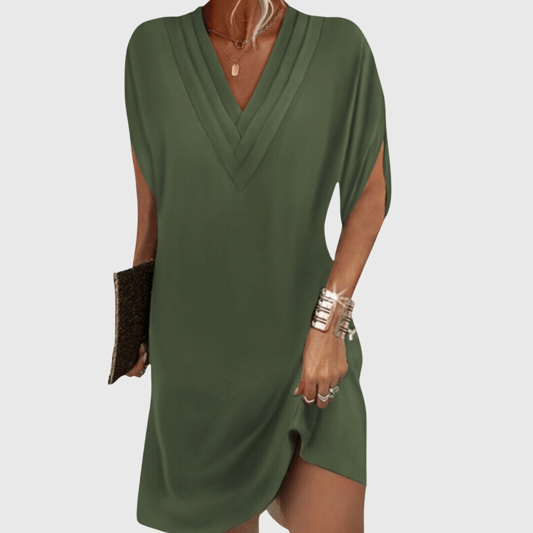 Anita | Elegant Tummy-Hiding Dress Green (Almost sold out)