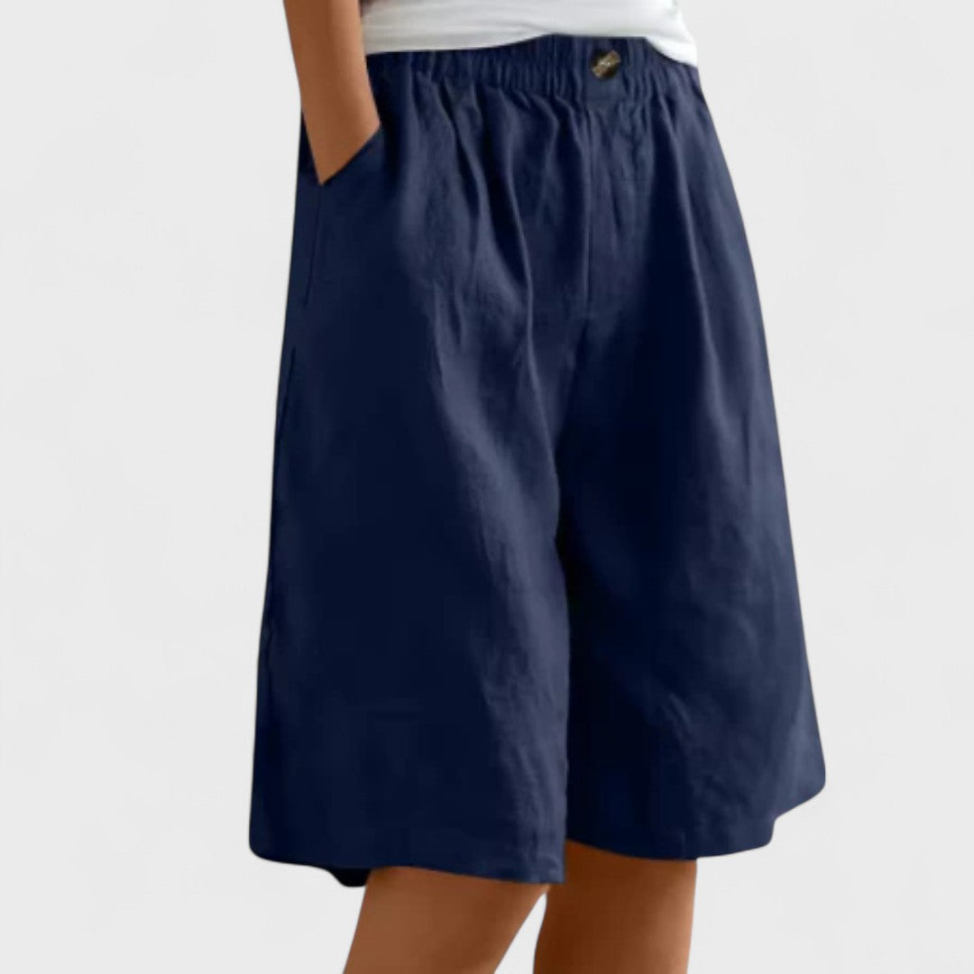 Katy | Elegant Shorts Navy Blue