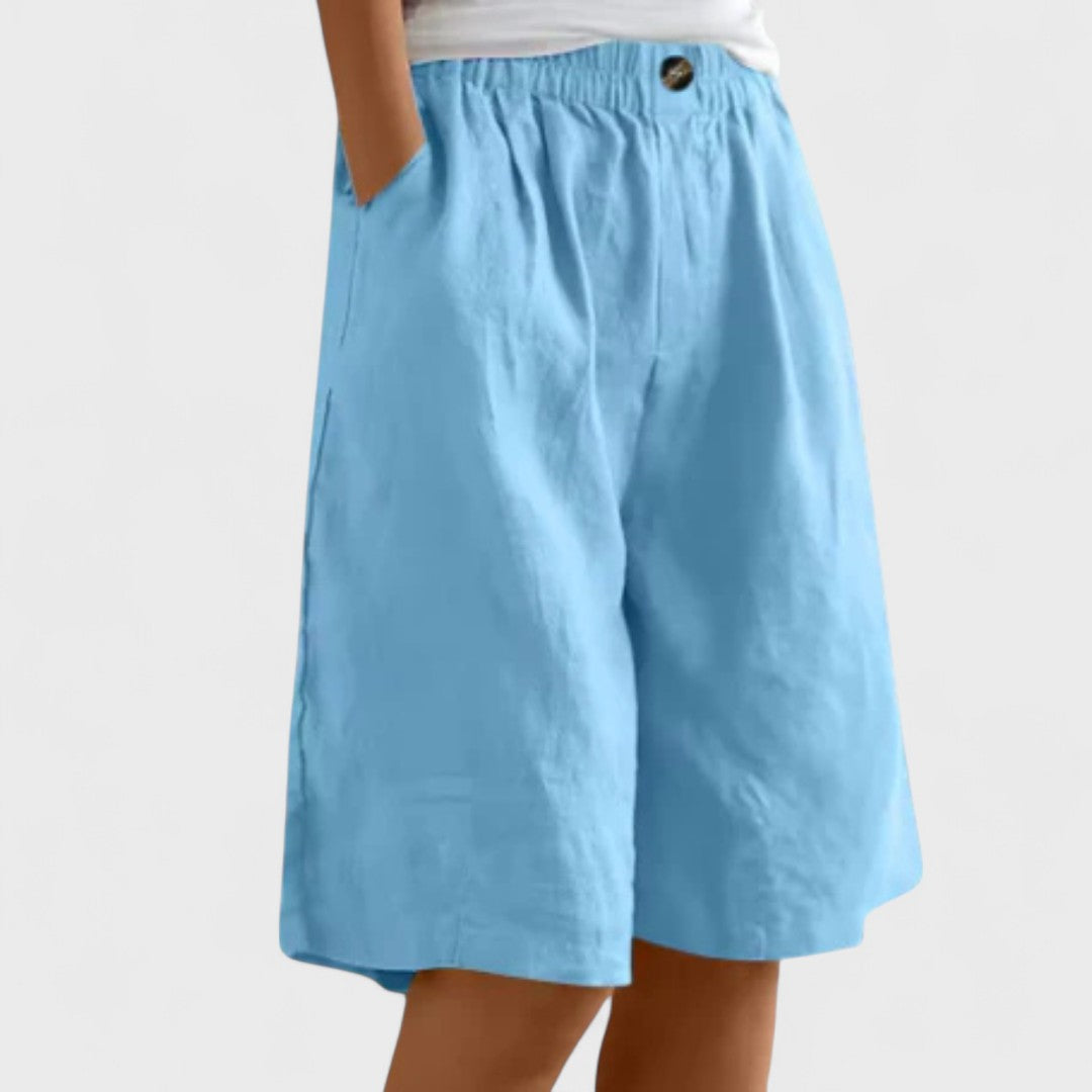 Katy | Elegant Shorts Sky Blue