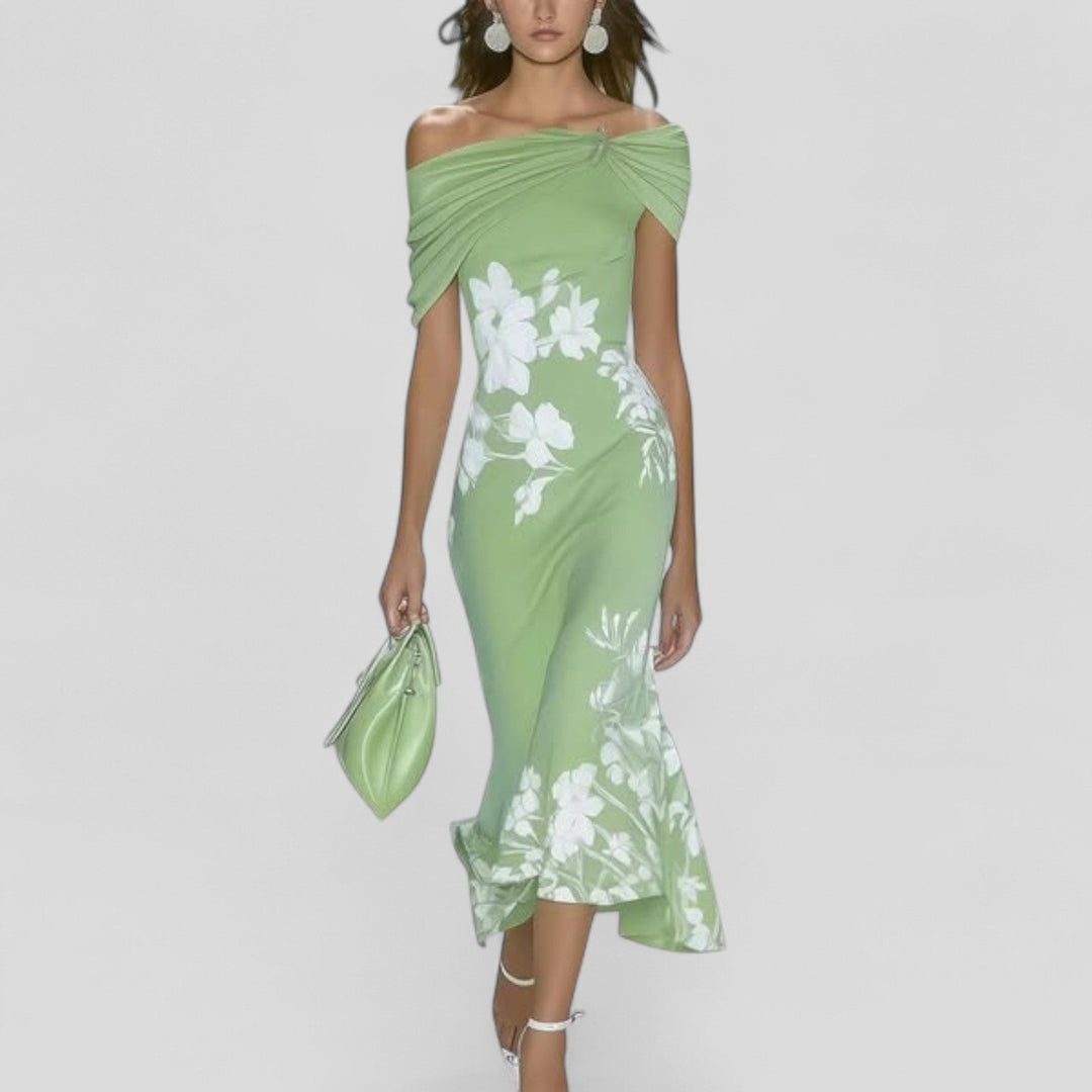 Isabrunel | Elegant Midi Dress Green