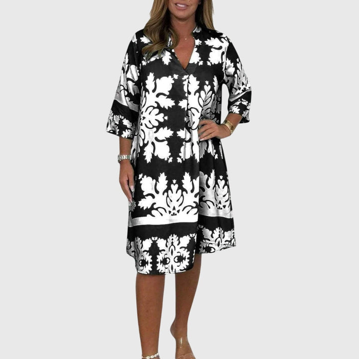 Daisy | Elegant Spring Dress Black White