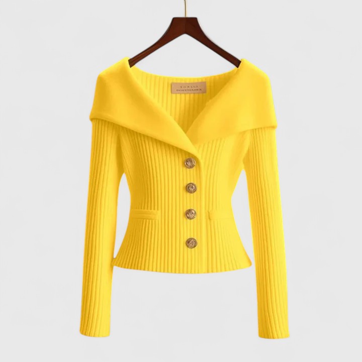 Avelora | Elegant Cardigan Yellow