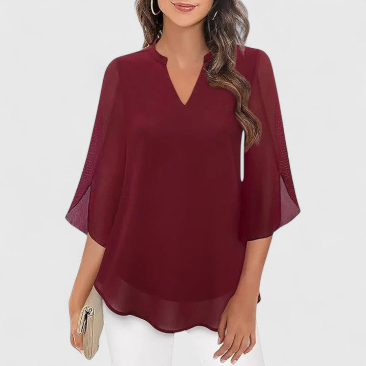 Ellie | Sophisticated Blouse Burgundy