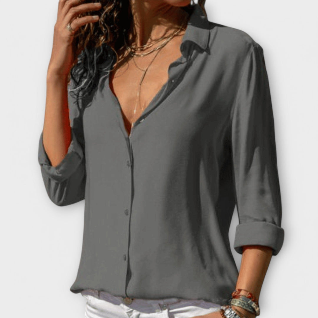 Natalie | Elegant Blouse Gray