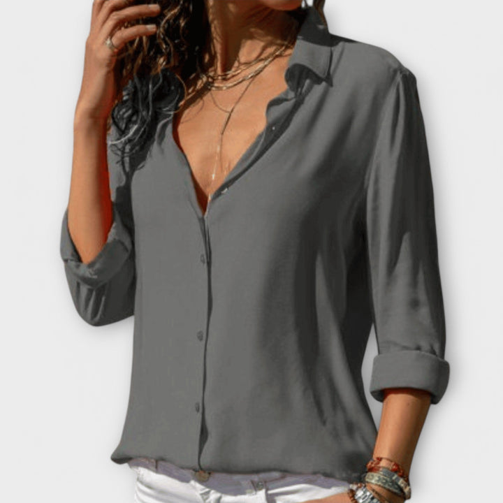 Natalie | Elegant Blouse Gray