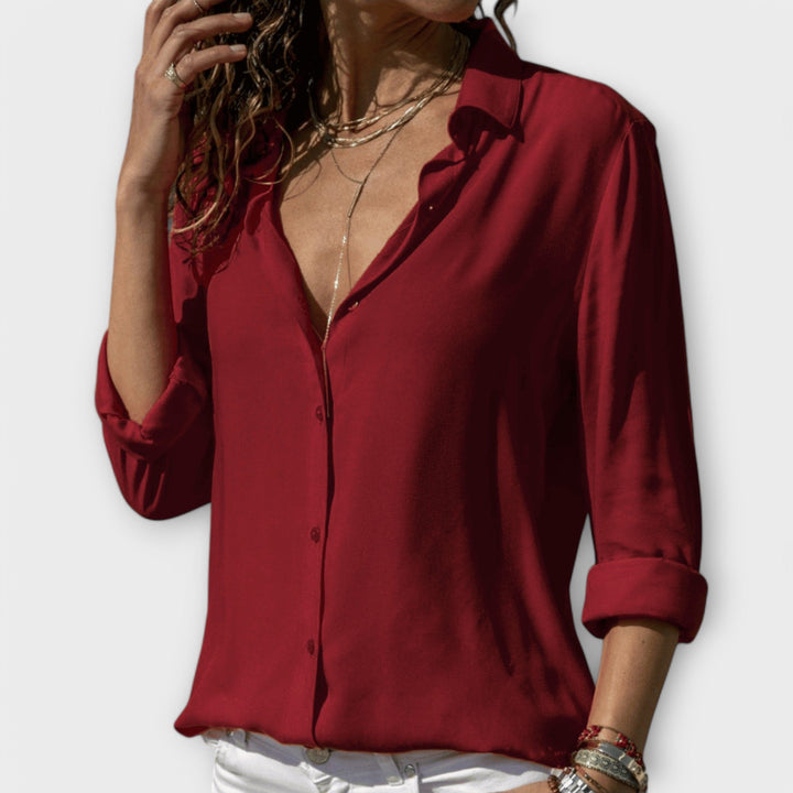 Natalie | Elegant Blouse Red