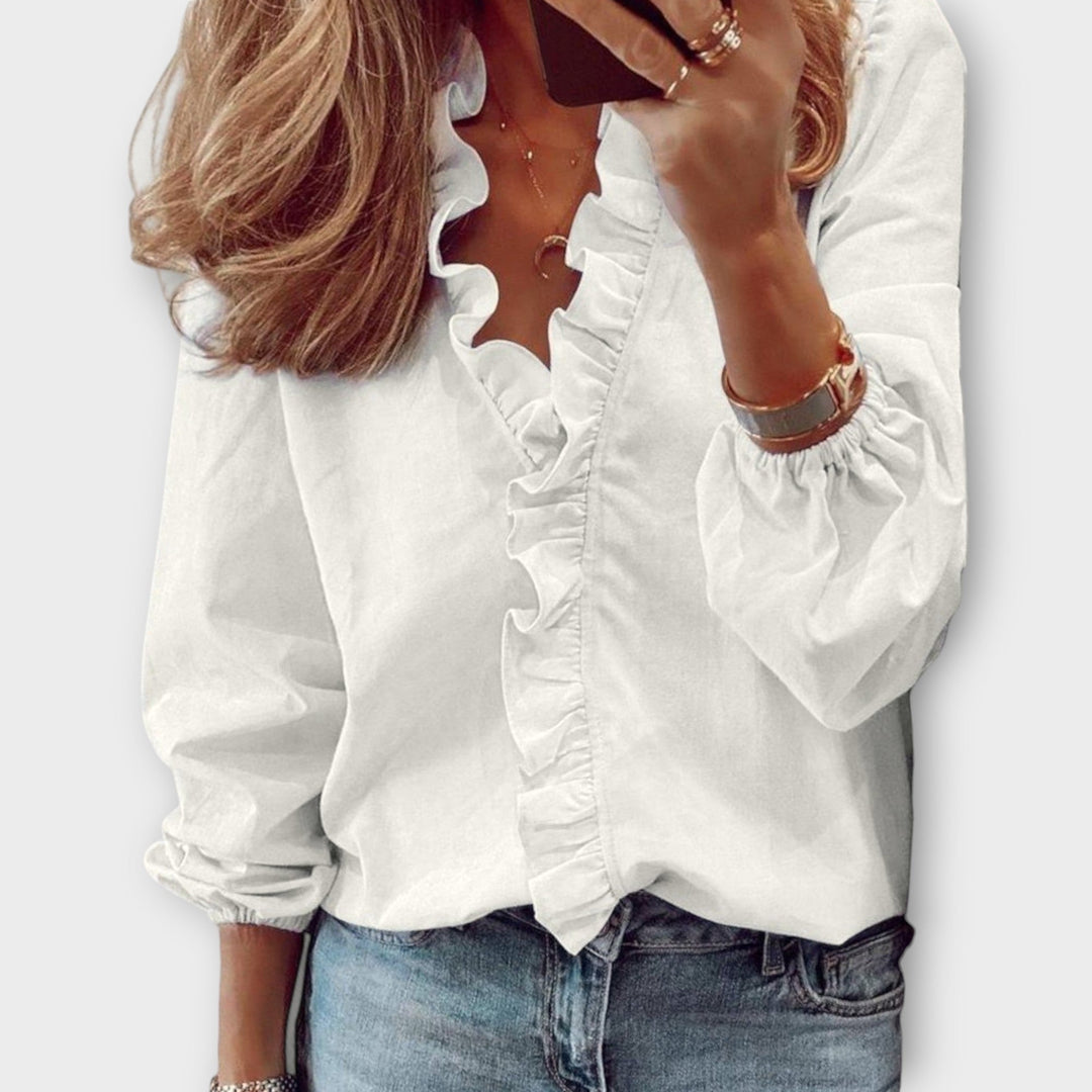 Isadora | Elegant Summer Blouse White