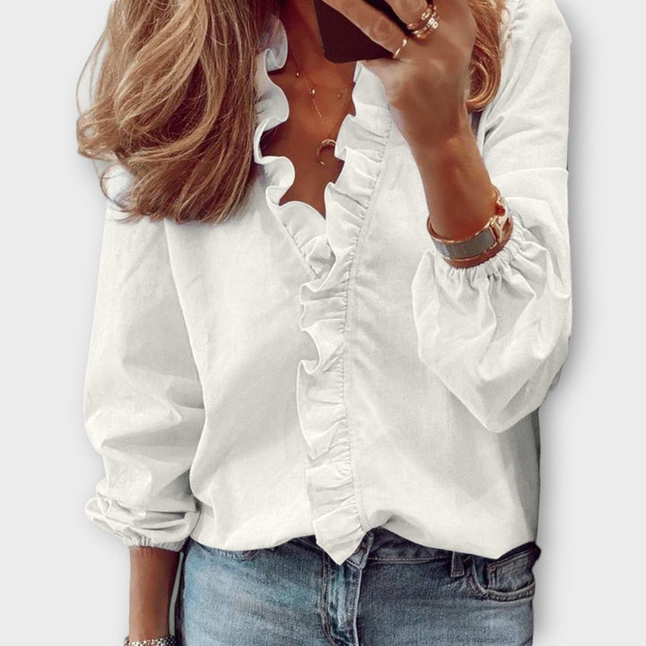 Isadora | Elegant Summer Blouse White