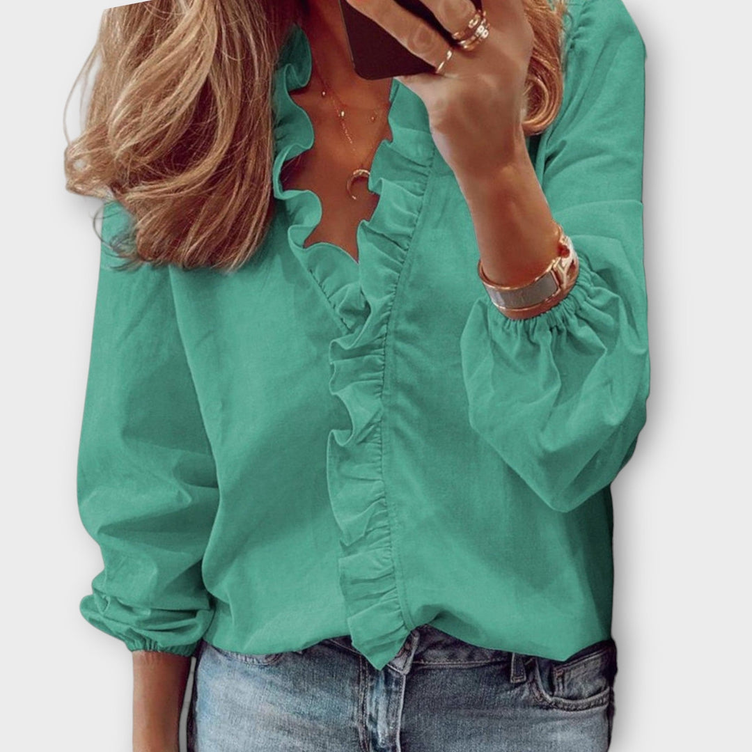 Isadora | Elegant Summer Blouse Mint