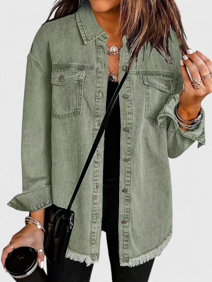 Novalyssa | Comfortable Jacket Olive Green