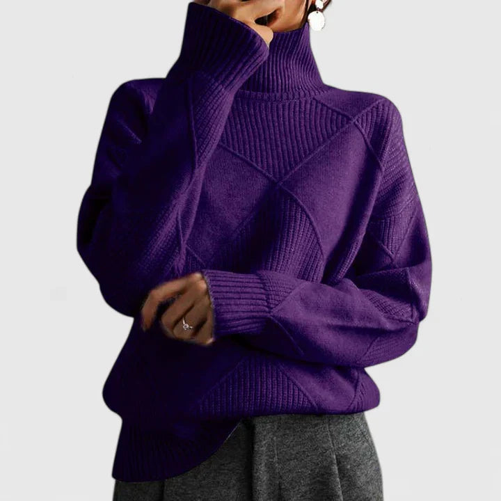 Adryssell | Comfortable Sweater Dark Purple