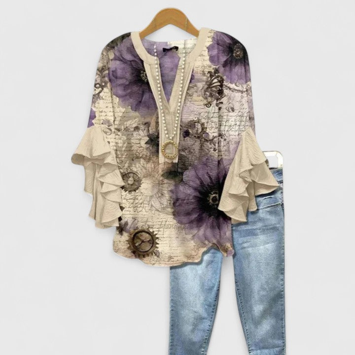 Saryphiah | Comfortable Blouse Beige