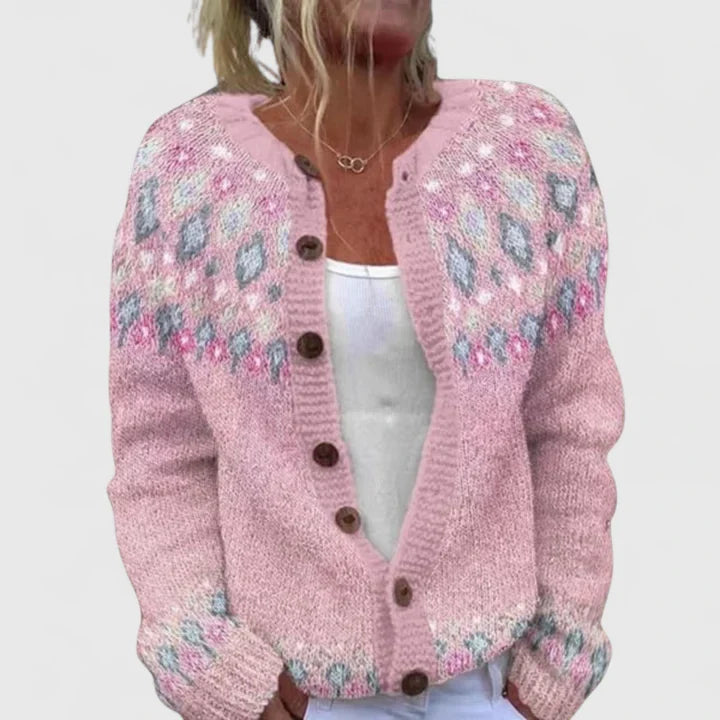 Thalynora | Stylish Cozy Cardigan Pink
