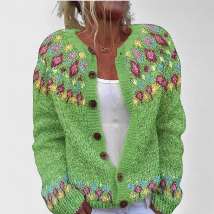 Thalynora | Stylish Cozy Cardigan Light Green