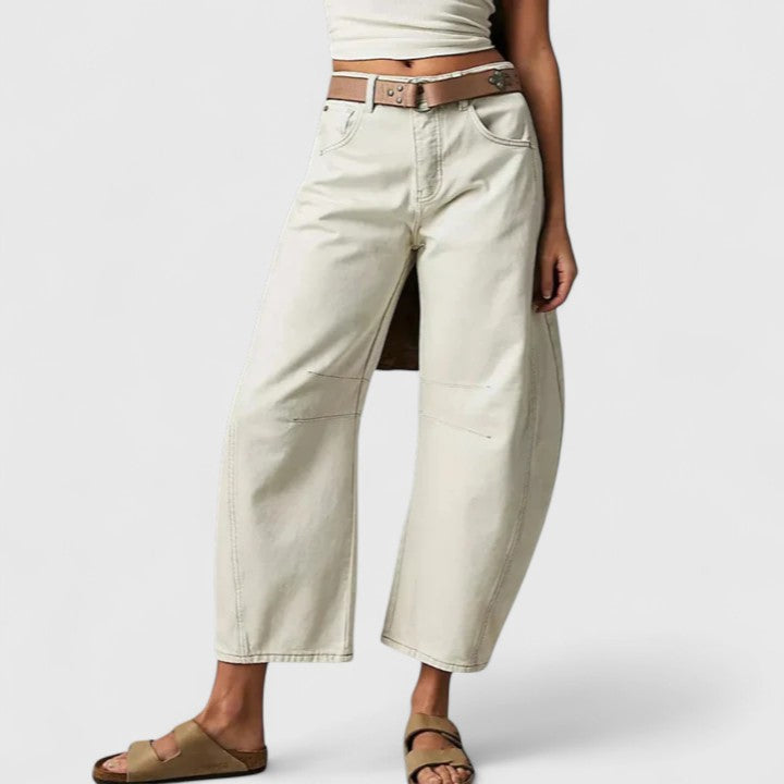 Rain | Comfortable Wide-Leg Pants White