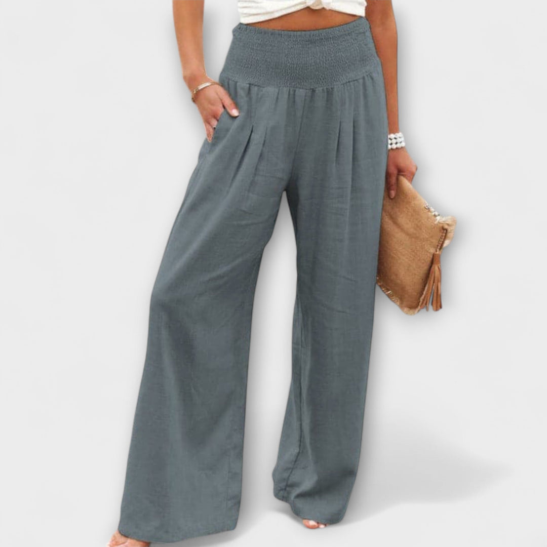 Thearya - Casual Wide Pants Gray