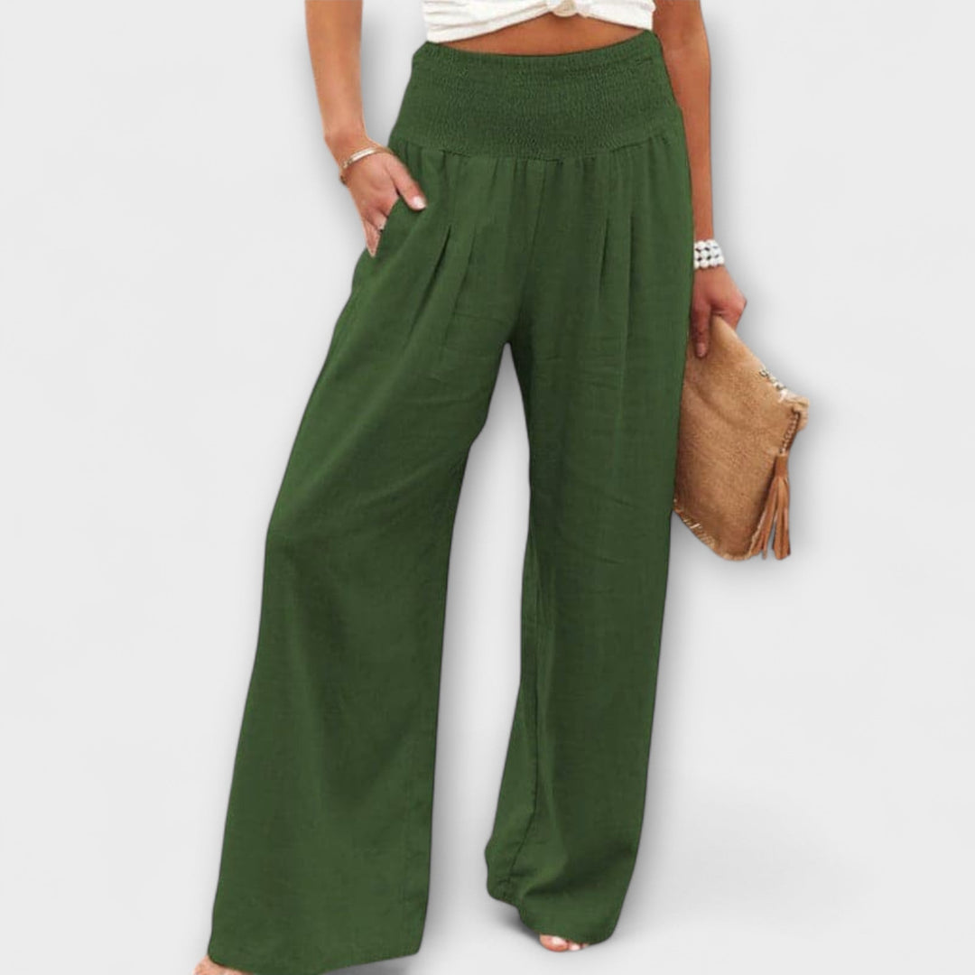 Thearya - Casual Wide Pants Green