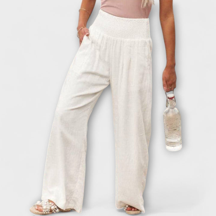 Thearya - Casual Wide Pants White