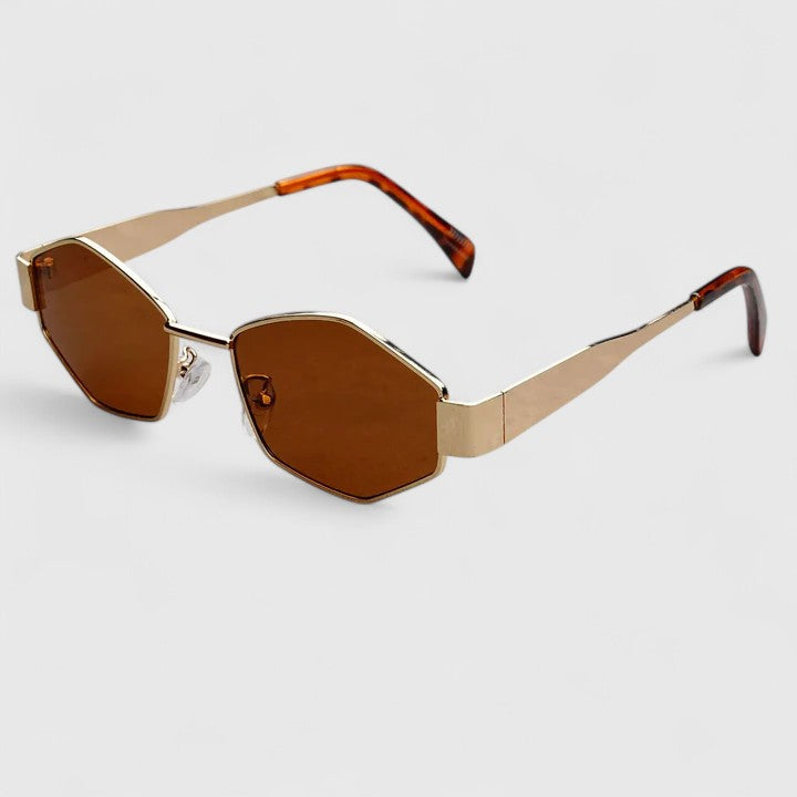 Makynna | Sophisticated Sunglasses Gold Brown