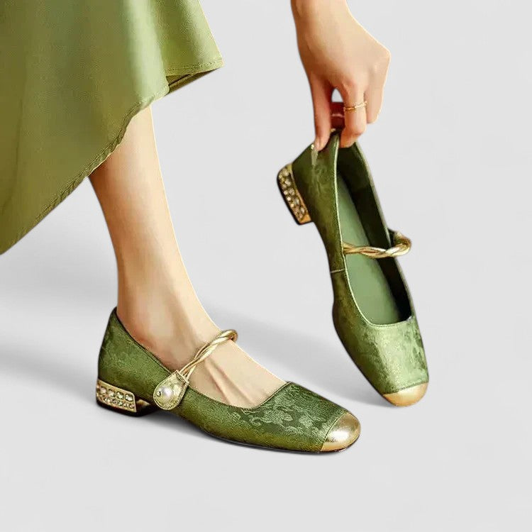 Chrystahh | Orthopedic Mary Jane Shoes Green