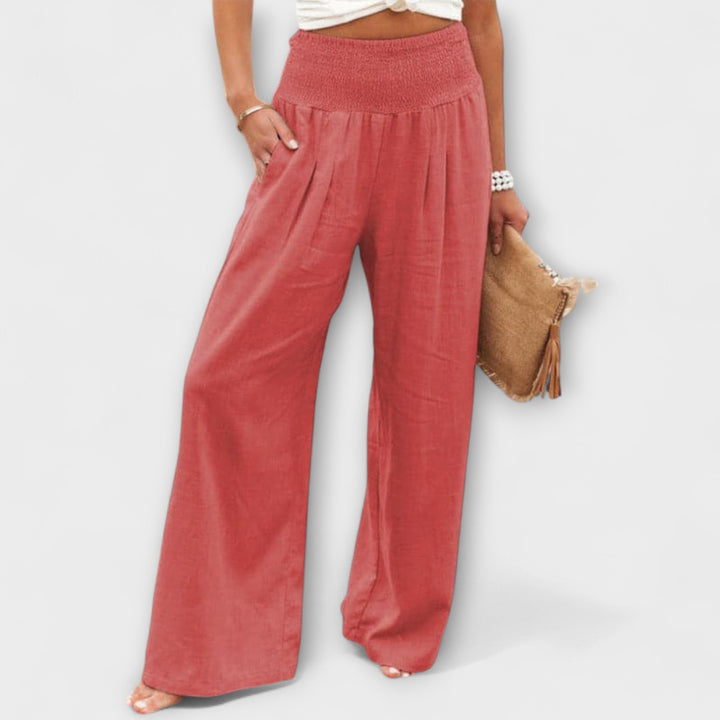 Thearya - Casual Wide Pants Pink